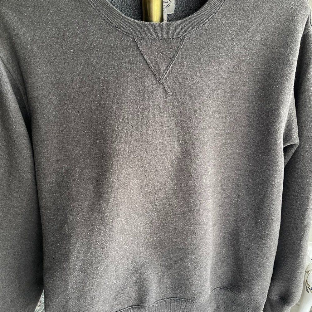 Mens Sweatshirt St Johns Bay Gray Size XL